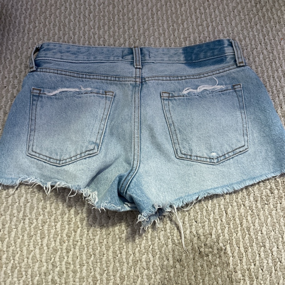 Abercrombie & Fitch Light Blue Jean Shorts - Picture 2 of 2